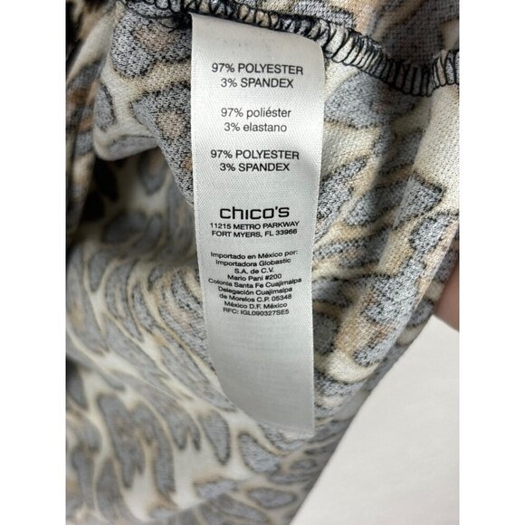 Chico's Womens Top Leopard Size‎ 4X Fall Office Career Animal Print Cheetah - Picture 5 of 6